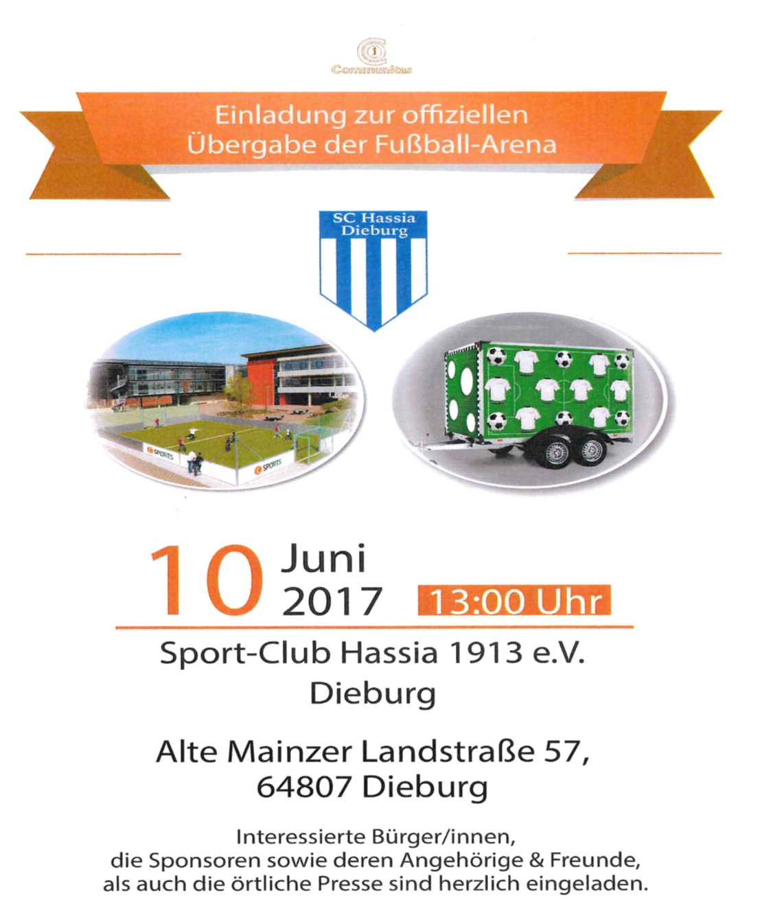 Übergabe Fußball-Arena