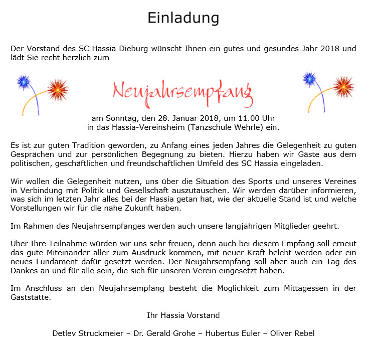 Neujahrsempfang