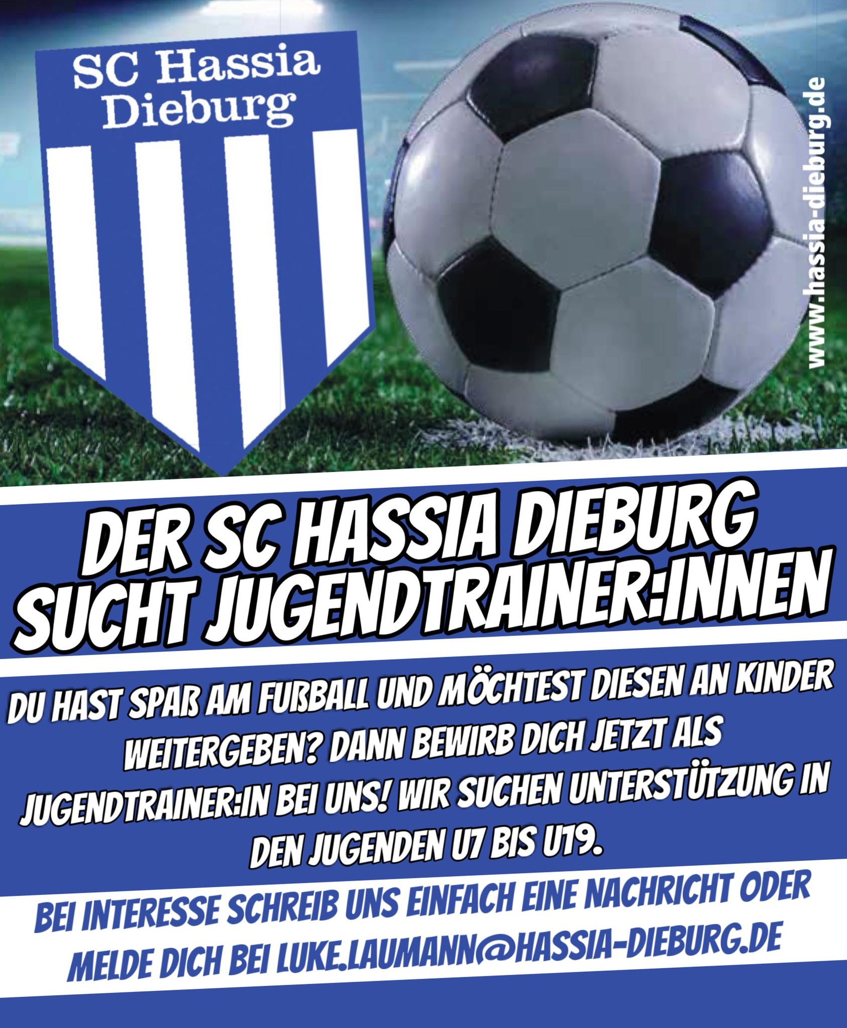 Wir suchen Jugendtrainer und Betreuer
