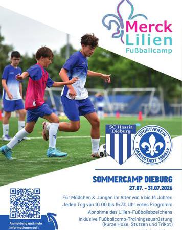 Merck-Lilien-Fußballcamp mit SV Darmstadt 98 beim SC Hassia Dieburg