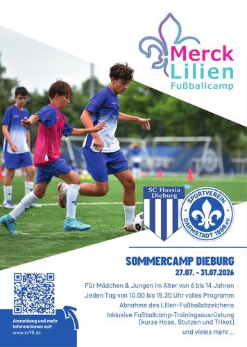 Merck-Lilien-Fußballcamp mit SV Darmstadt 98 beim SC Hassia Dieburg